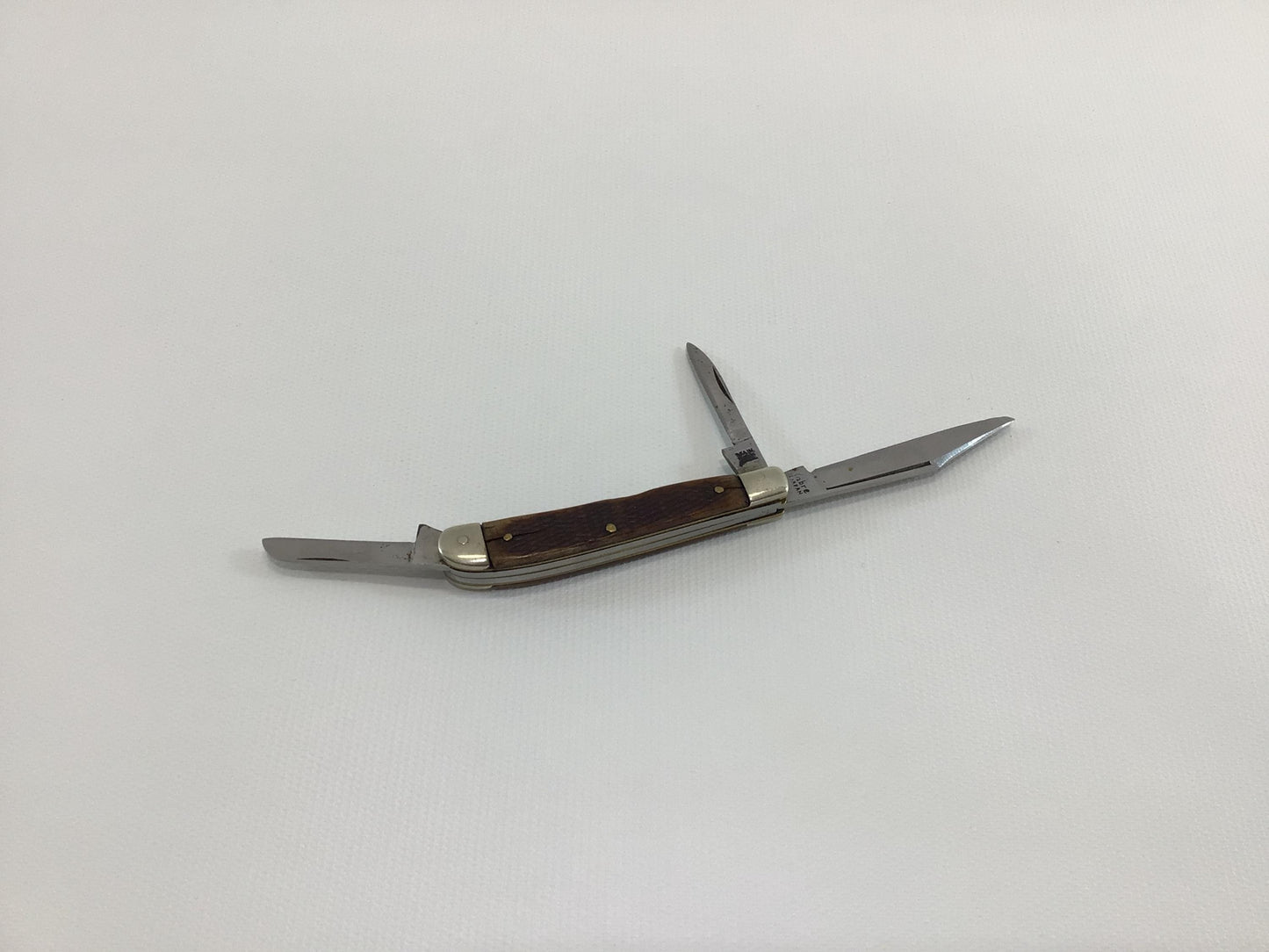Vintage Pocket Knife Stockman Three Blade Sabre Made In Japan