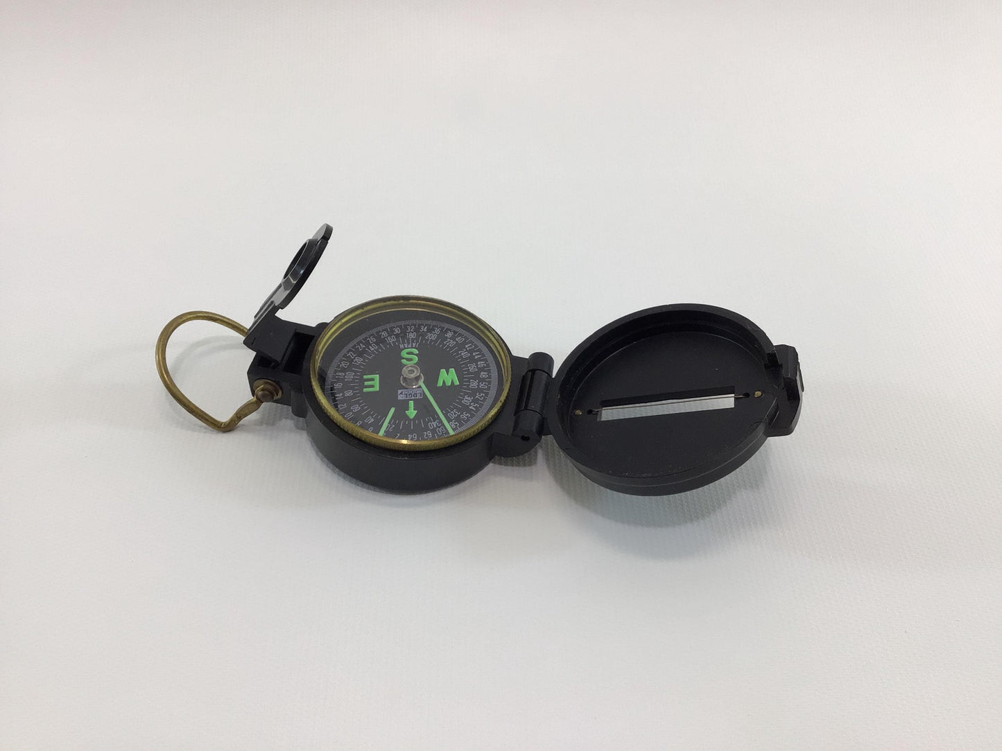Pocket Compass Closed Face Edge Mark Engineer Lensatic Vintage Made in Japan Hiking Outdoor Sporting Equipment