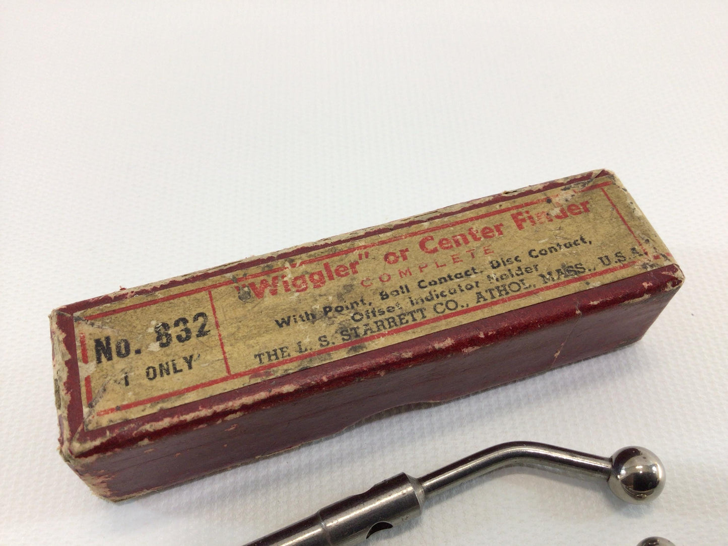 Starrett Steel Center Finder Wiggler 832 Vintage Quality Made Machine Shop Tools