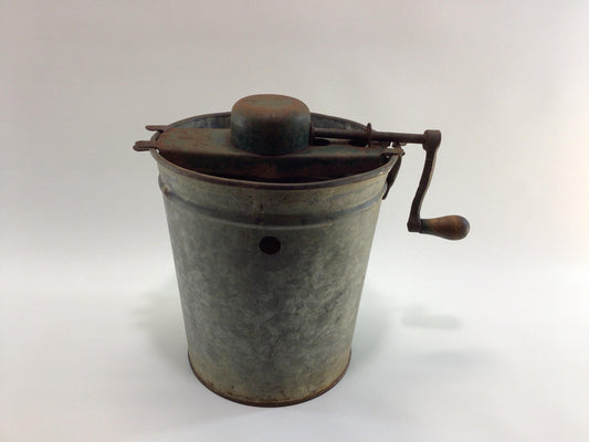 Galvanized Rustic 2 Quart Ice Cream Maker Vintage Country Kitchen Farmhouse Decor