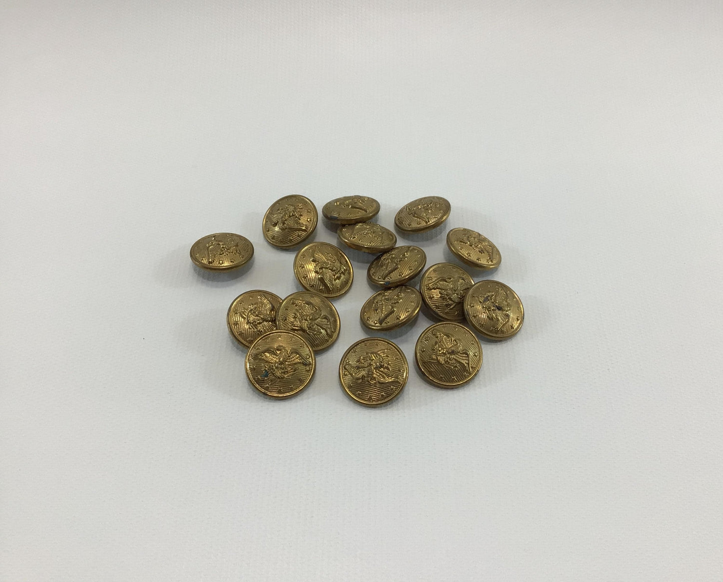 Military Metal Buttons Vintage Sewing Notions Lot