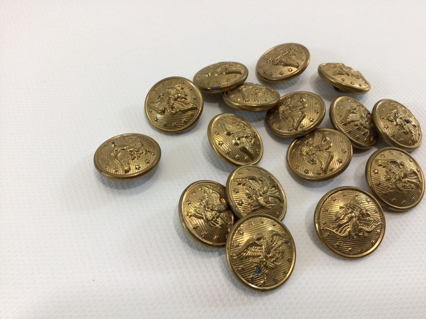 Military Metal Buttons Vintage Sewing Notions Lot