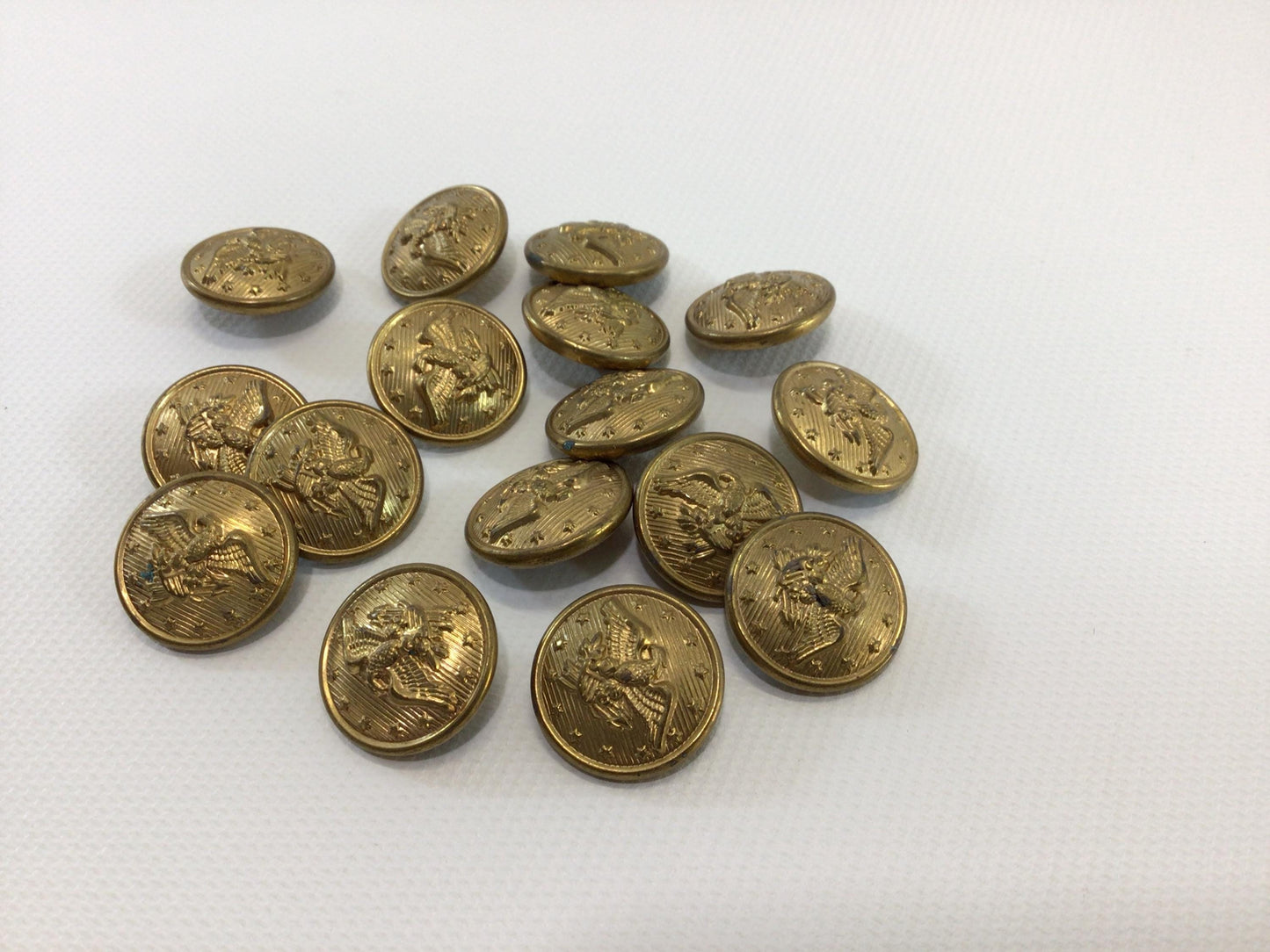 Military Metal Buttons Vintage Sewing Notions Lot