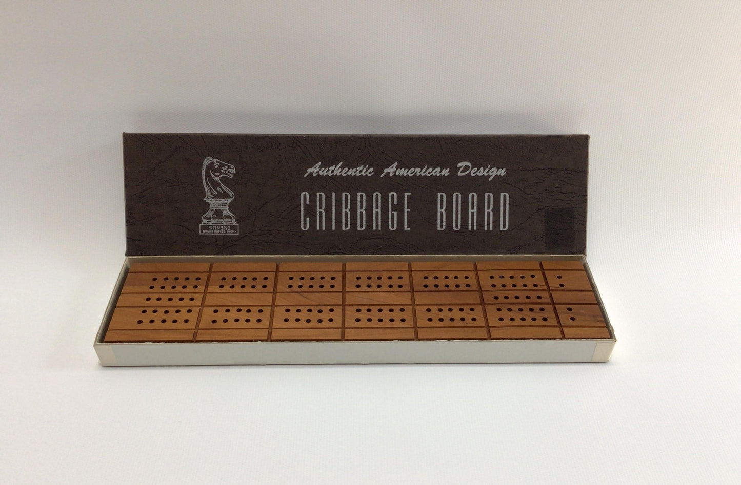 Drueke American Design Cribbage Board Vintage Groskopf's Grand Rapids Department Store Exclusive
