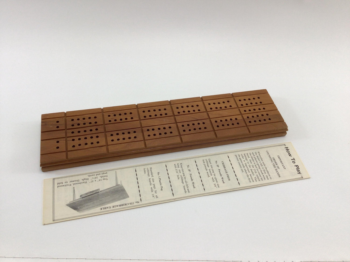 Drueke American Design Cribbage Board Vintage Groskopf's Grand Rapids Department Store Exclusive