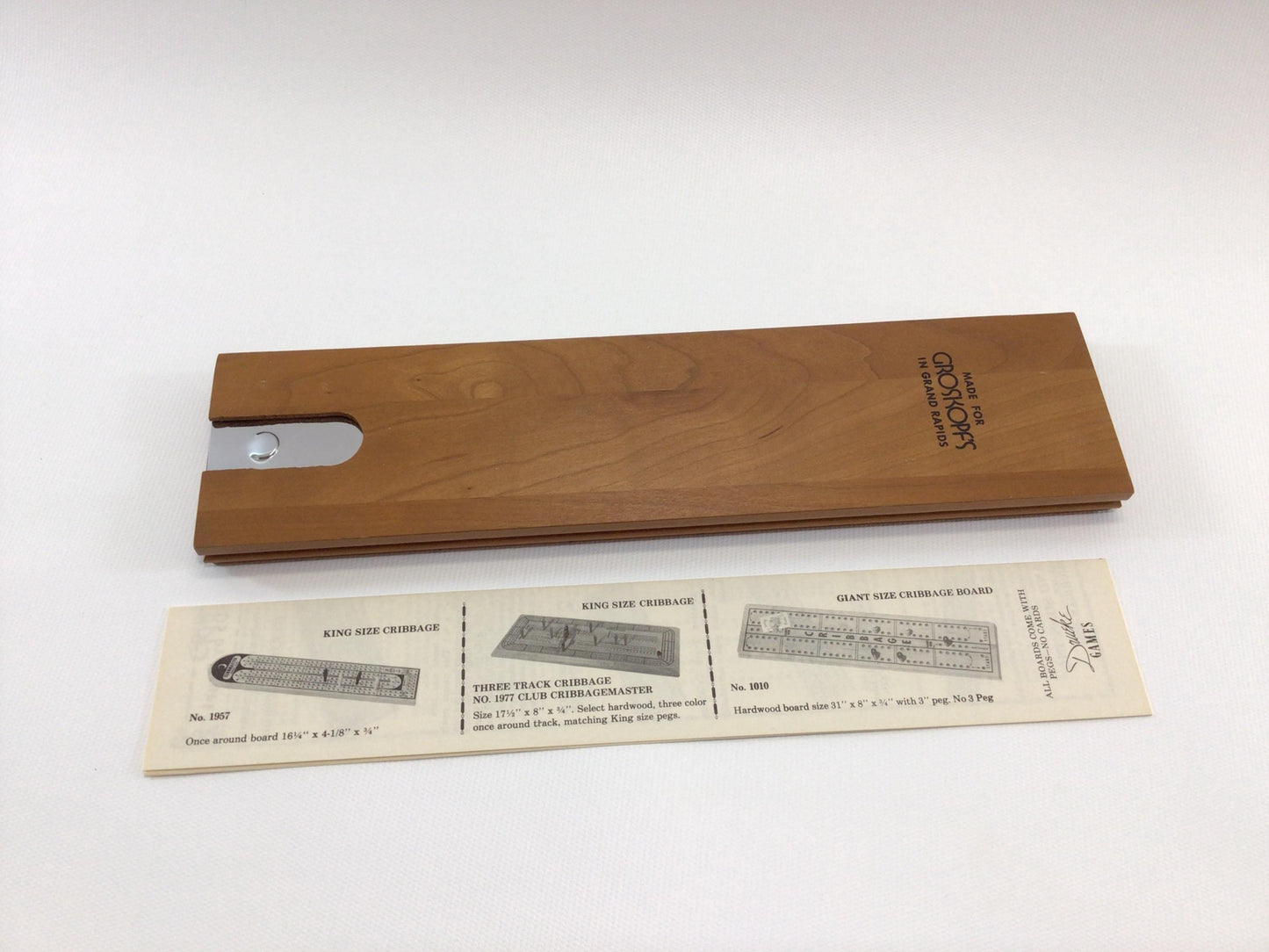 Drueke American Design Cribbage Board Vintage Groskopf's Grand Rapids Department Store Exclusive