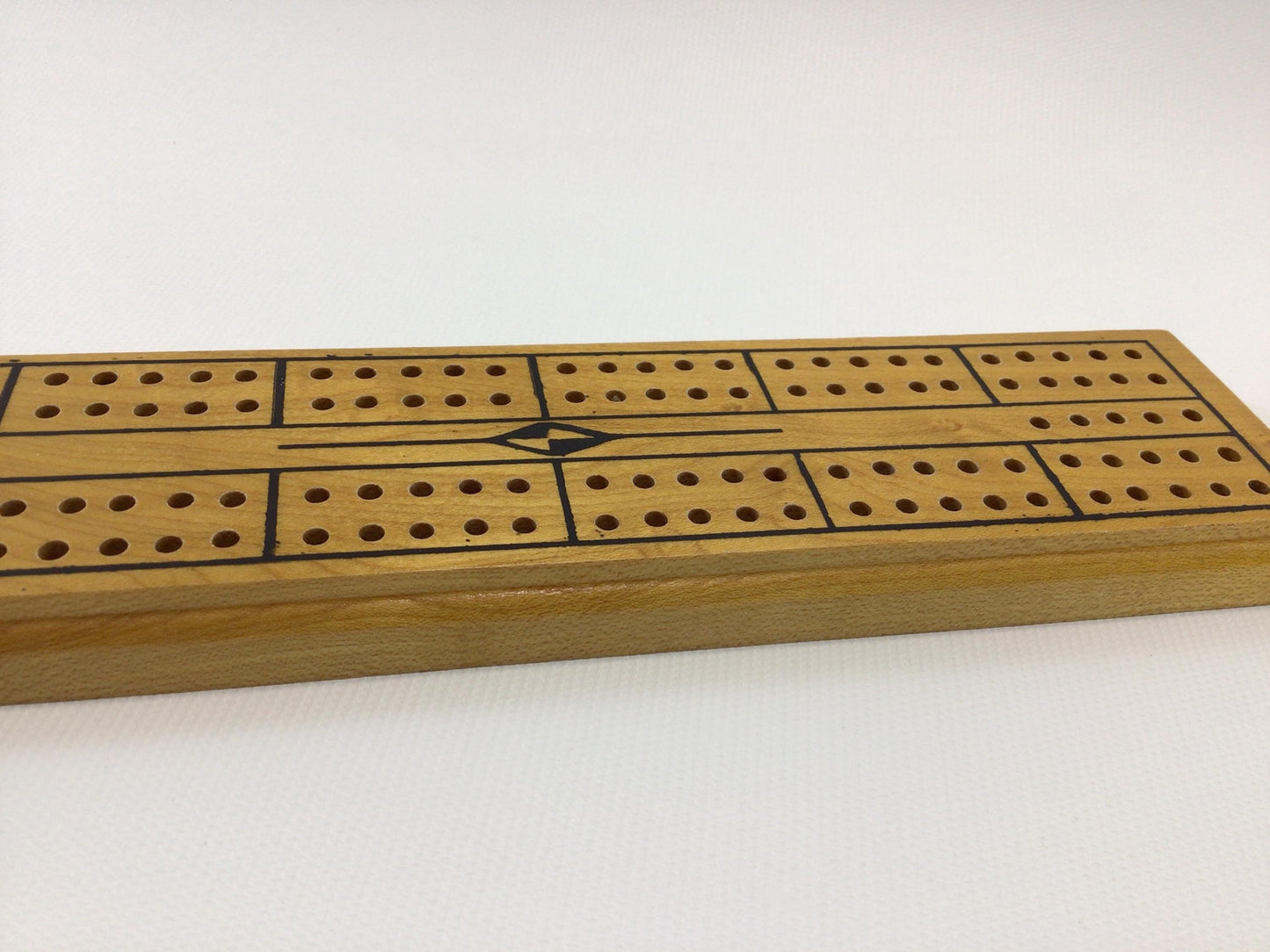 Small Hardwood Vintage Cribbage Game Board