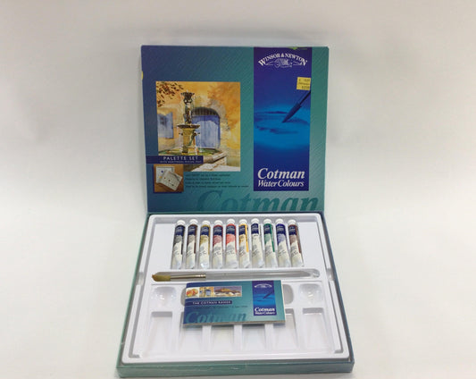 Vintage Artist Supplies Paint Set Winsor & Newton Cotman Range 10 Water Colors