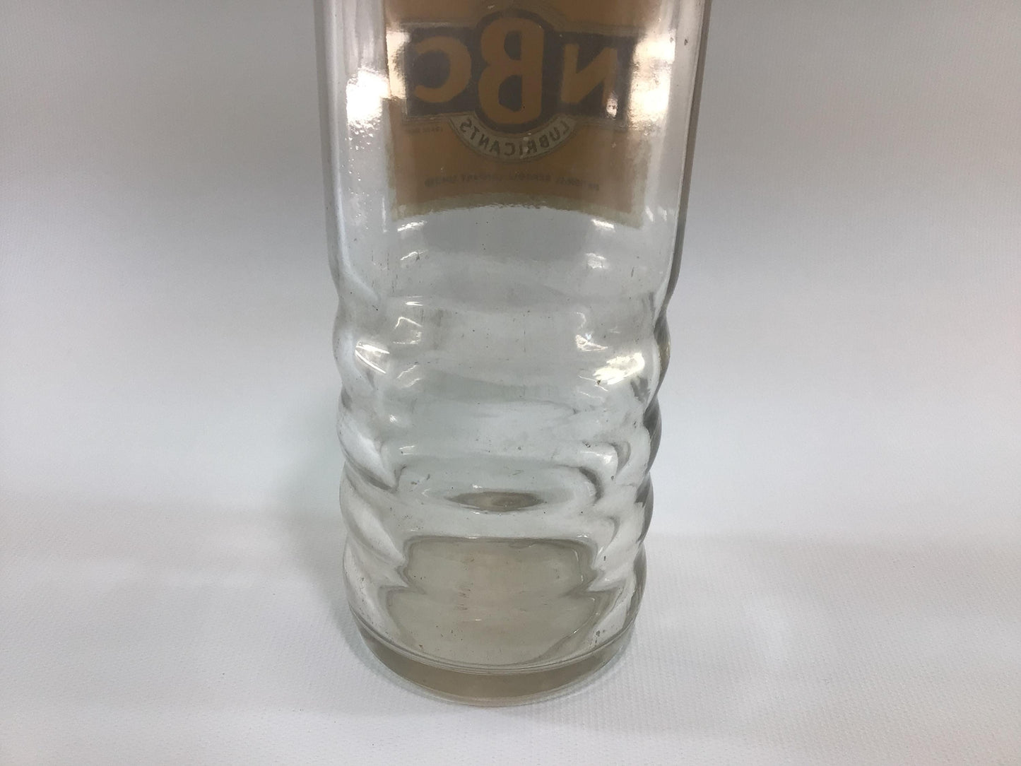 NBC Lubricants 1 Pint Oil Bottle Vintage Advertising Ephemera National Benzole Company