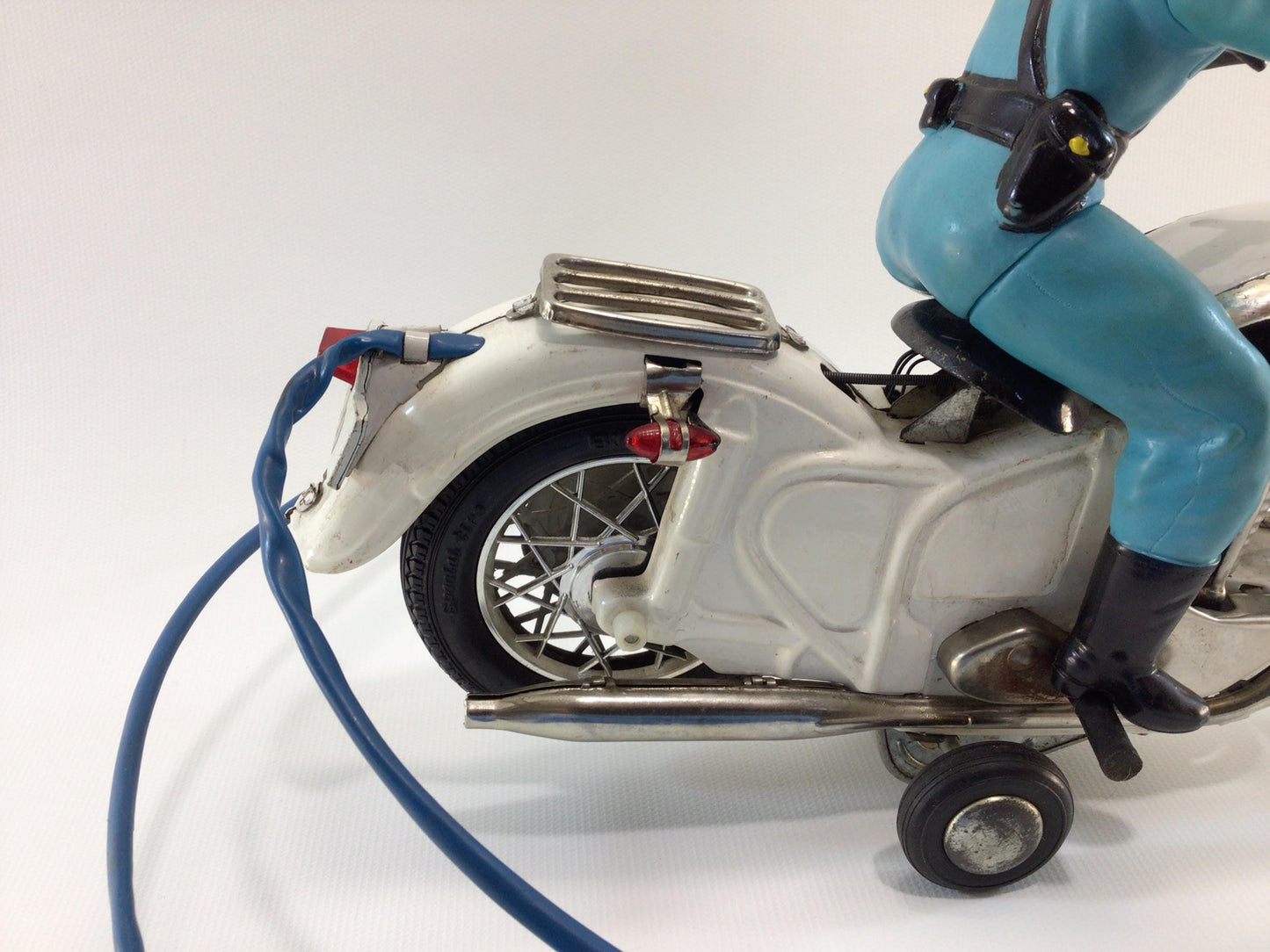 Bandai Remote Control Police Motorcycle Vintage  Made in Japan Tin Lithograph Battery Operated Toy