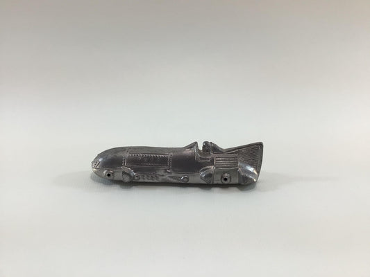 Slush Cast Fin Tail 1930s Race Car Body Vintage Unfinished 5" Pot Metal Toy Boat Tail Racer
