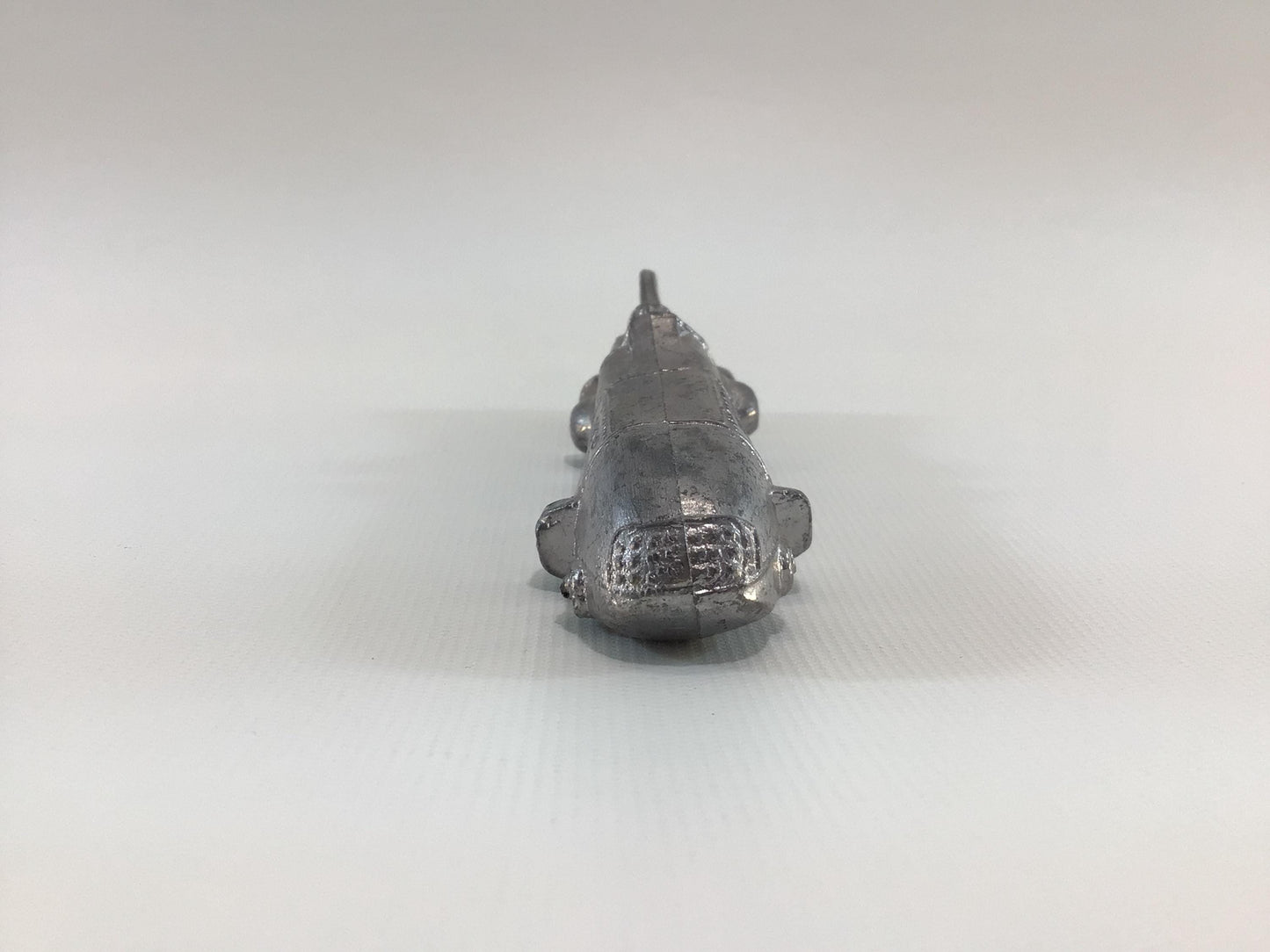 Slush Cast Fin Tail 1930s Race Car Body Vintage Unfinished 5" Pot Metal Toy Boat Tail Racer