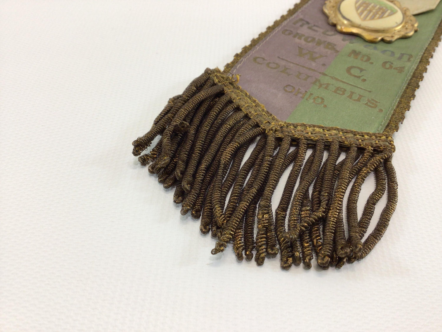 Antique Member Medallion Ribbon In Memoriam Woodmen Circle No 64 Columbus Ohio