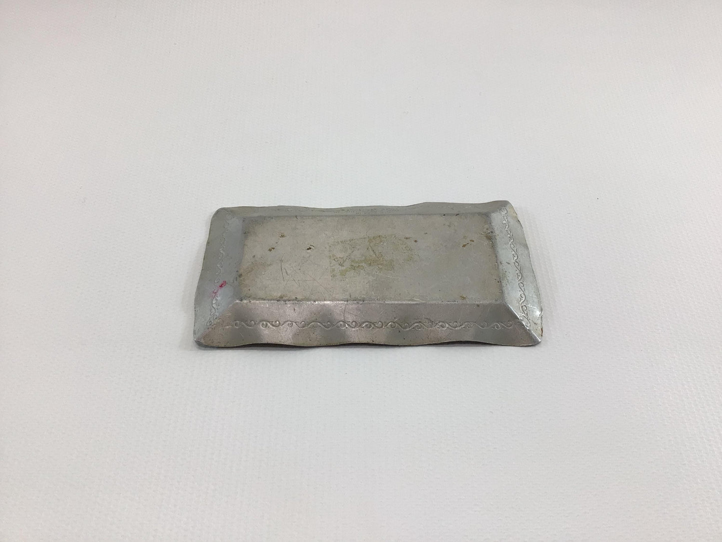 Vintage Advertising Miniature Aluminum Trinket Dish Woodmen Circle Omaha Nebraska