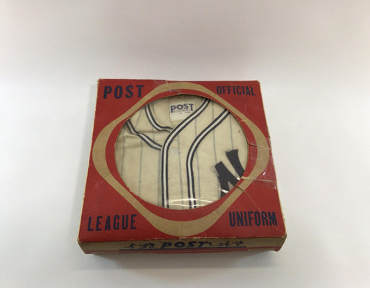 New York Yankees Large Youth Size Baseball Uniform Vintage Post Manufacturing Big League Uniforms