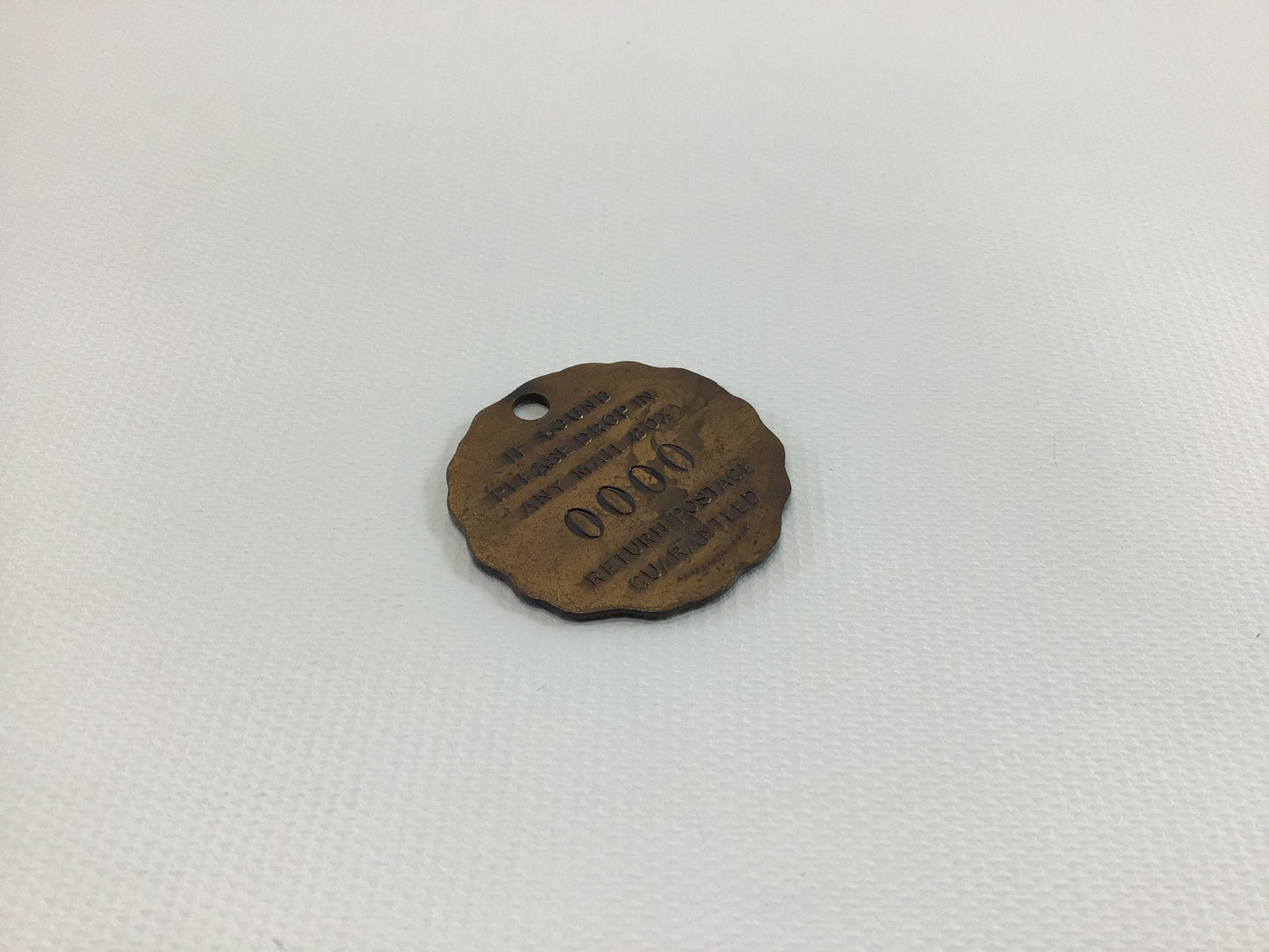 Bronze Keychain Medallion Woodmen Accident Company Vintage Employee Award Advertising
