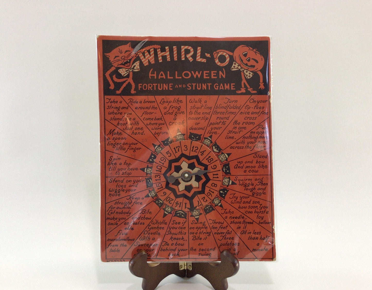 Beistle Whirl-O Halloween Fortune and Stunt Game Vintage Holiday Ephemera