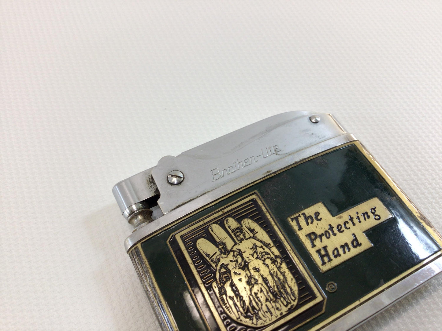 Vintage Brother Lite Advertising Cigarette Lighter 1950s Quality Made in Japan Woodmen Accident and Life Company