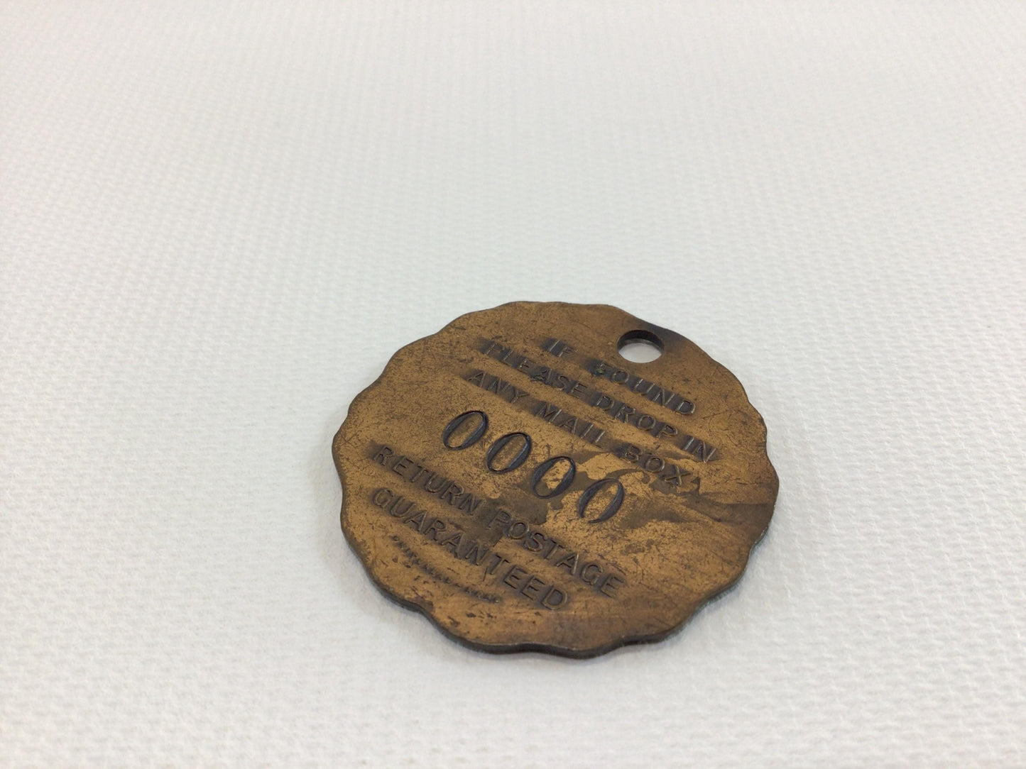 Bronze Keychain Medallion Woodmen Accident Company Vintage Employee Award Advertising