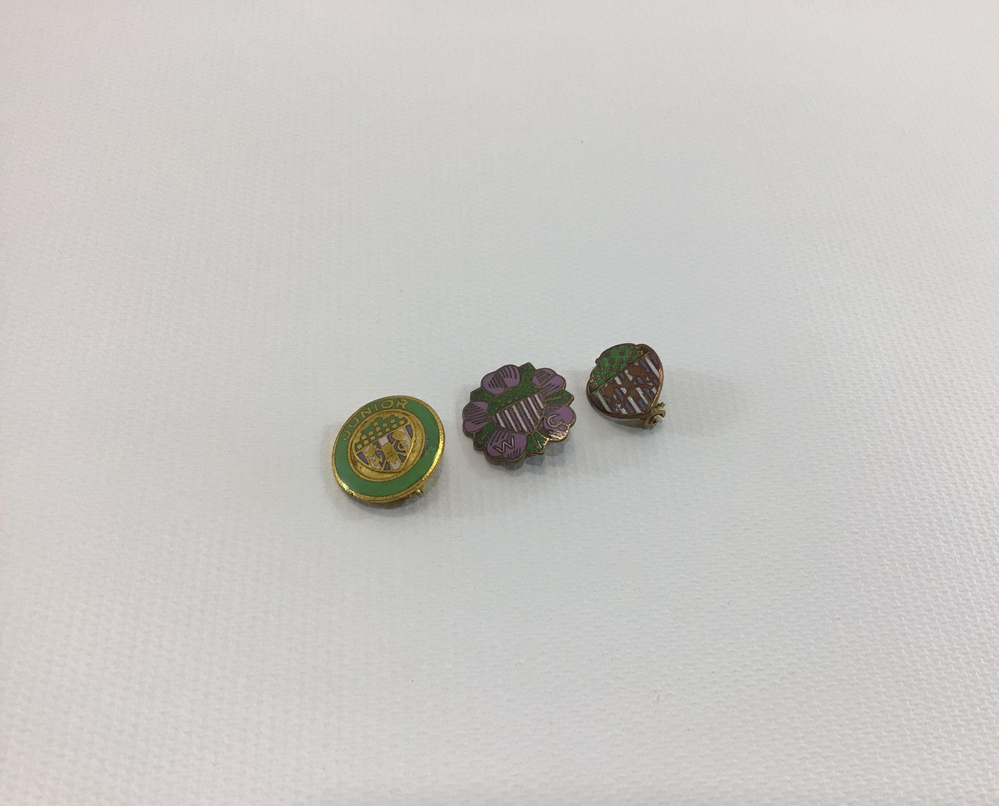 Vintage Enameled Service Award Lapel Pins Woodmen Circle Women's Society