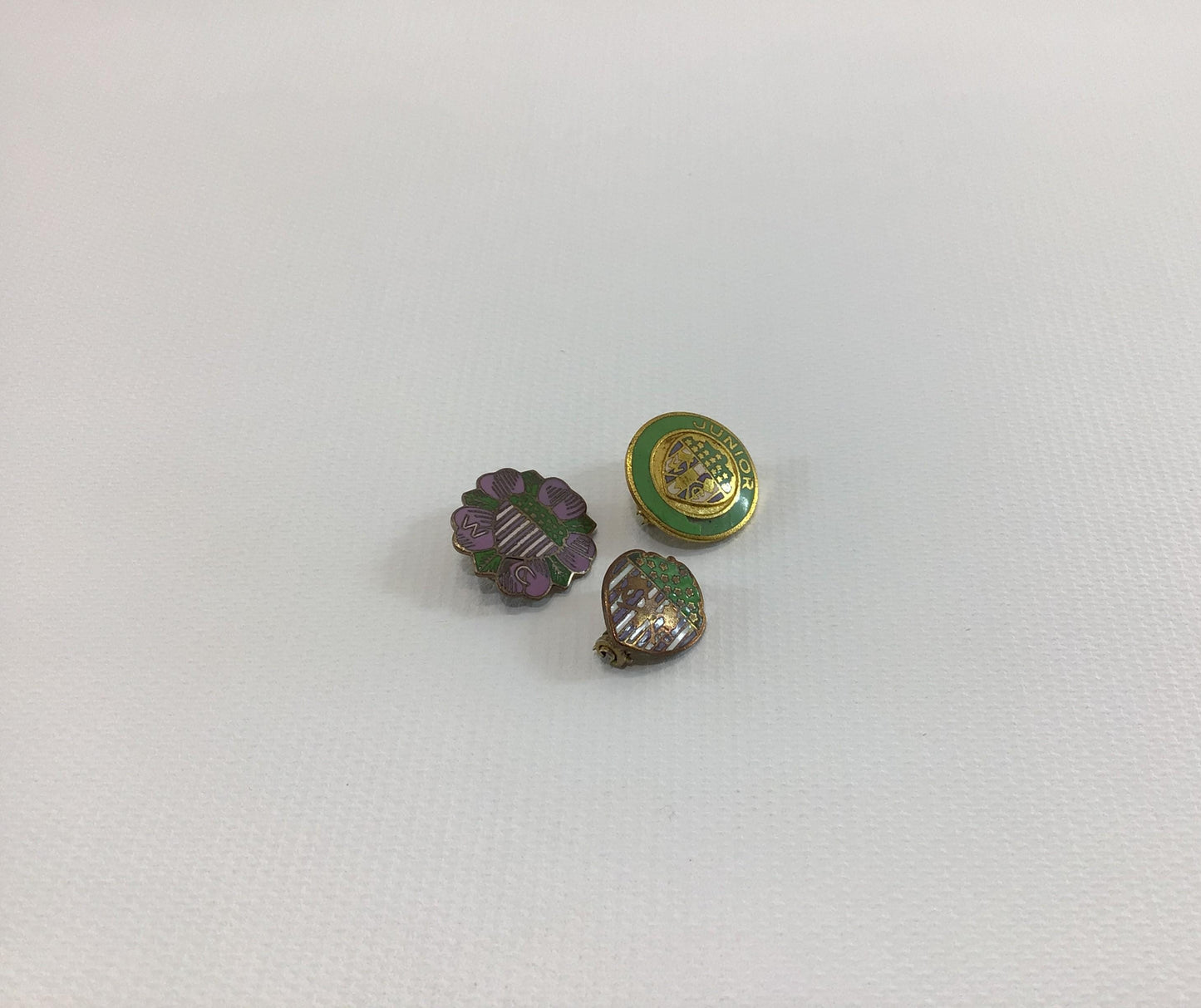 Vintage Enameled Service Award Lapel Pins Woodmen Circle Women's Society