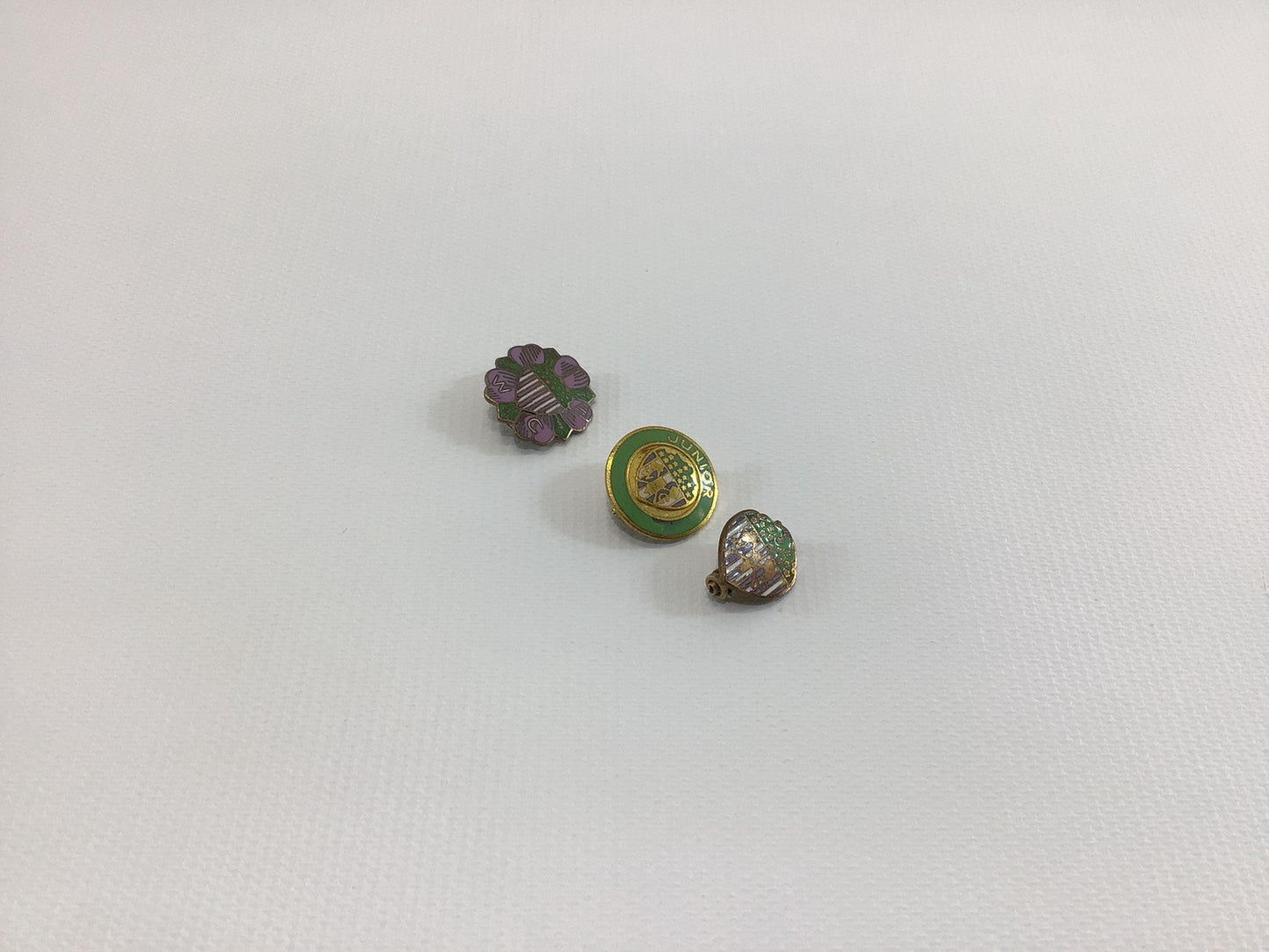 Vintage Enameled Service Award Lapel Pins Woodmen Circle Women's Society