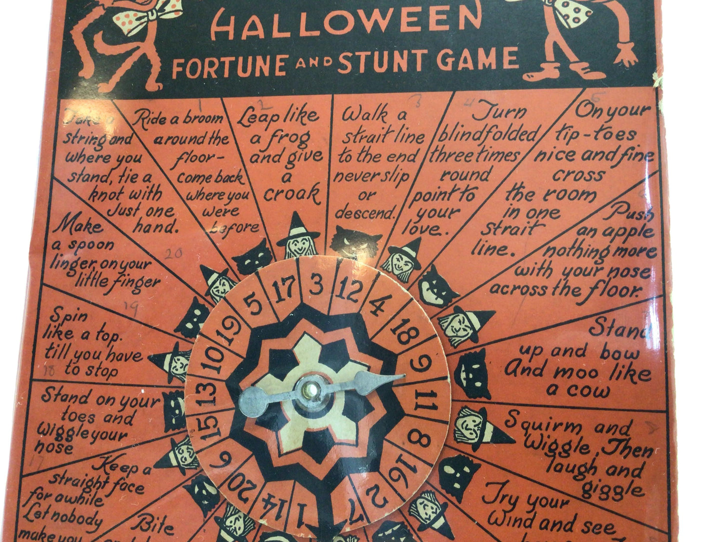 Beistle Whirl-O Halloween Fortune and Stunt Game Vintage Holiday Ephemera