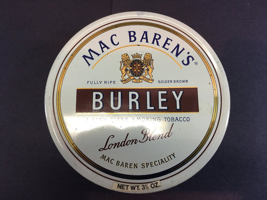 Mac Baren's Burley Tobacco 3 1/2 oz. Tin Vintage Advertising Decor