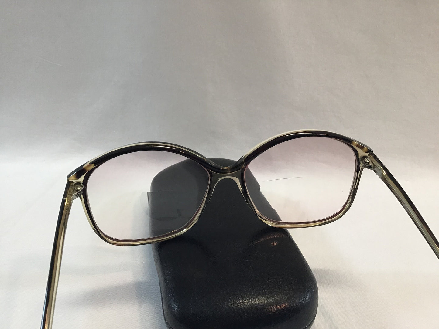 Vintage Women's Eyeglasses Tortoise Shell Plastic Frame Retro 80's Eyewear Bifocals