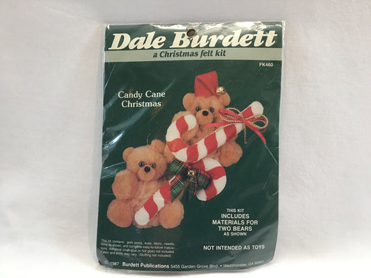 Dale Burdett Christmas Felt Kit No. FK460 Candy Cane Christmas 1987