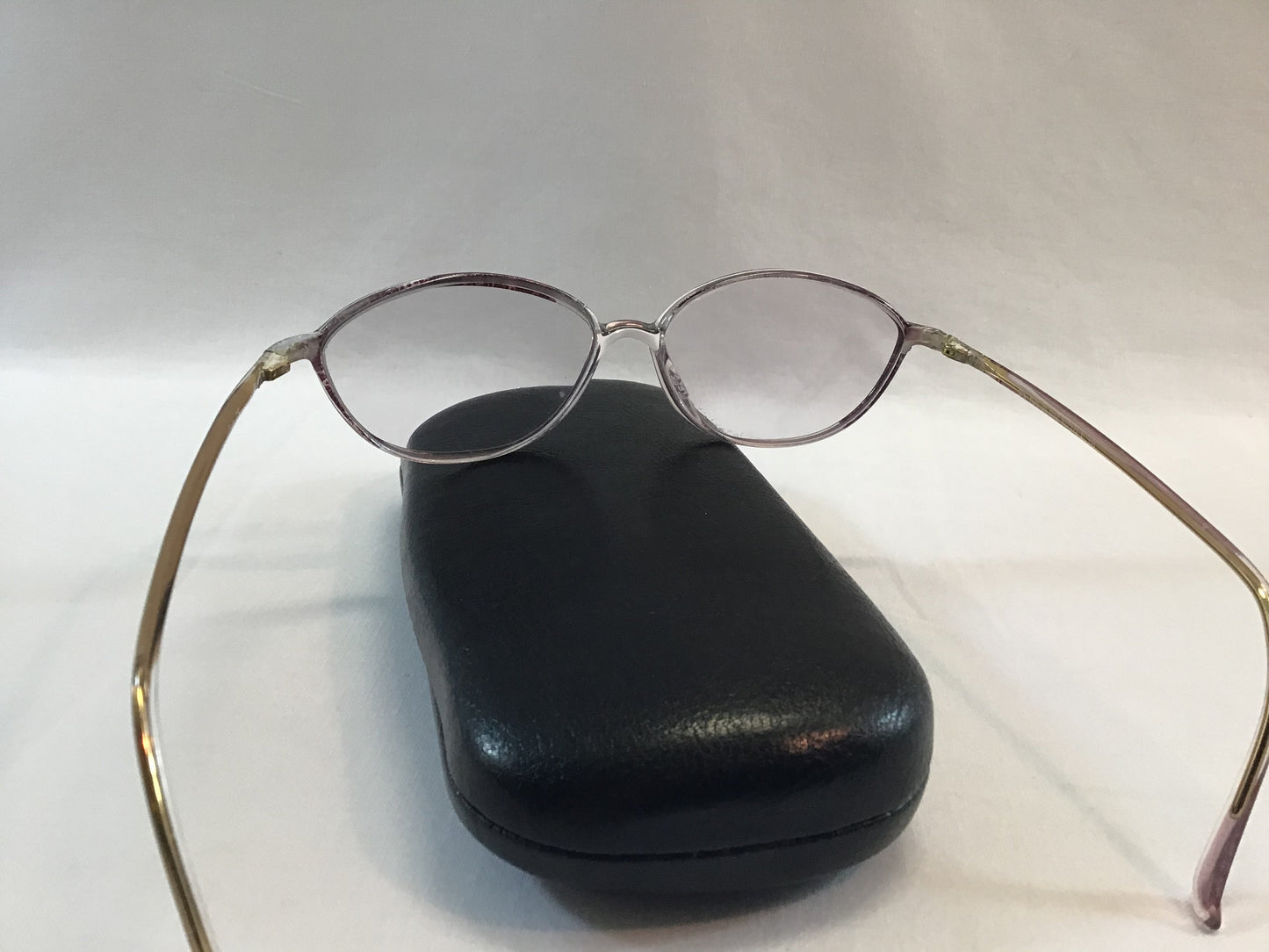 Vintage Women's Eyeglasses Tinted Translucent Pink Silhouette Frame Retro 80's Eyewear