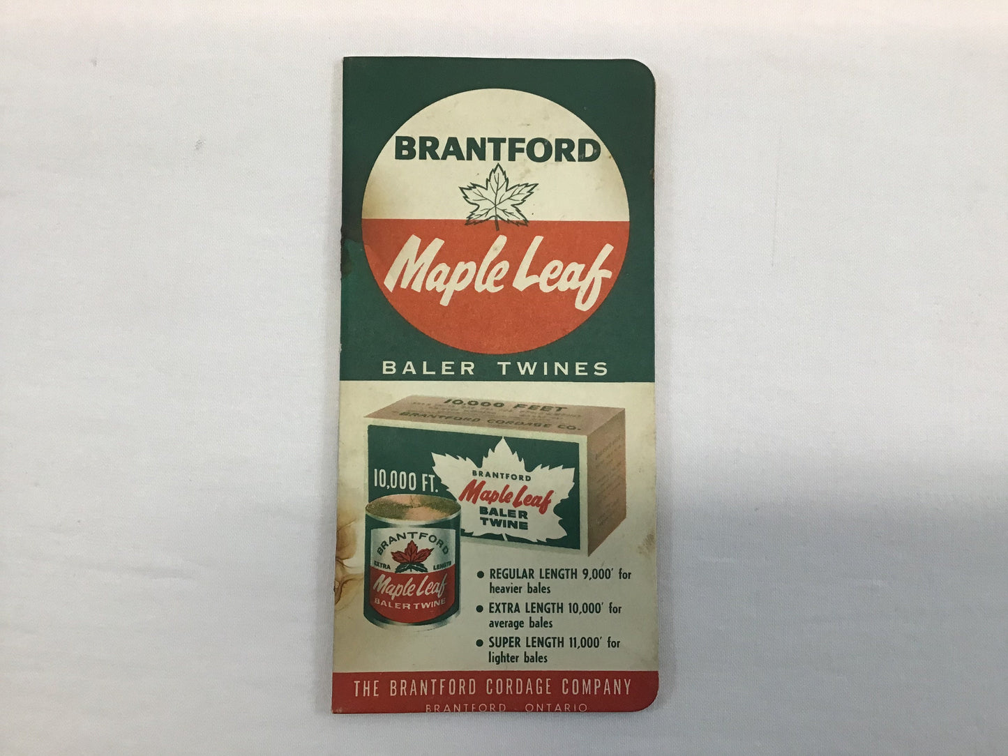 Pocket Note Booklet Vintage Ephemera 1967 Brantford Maple Leaf Baler Twines