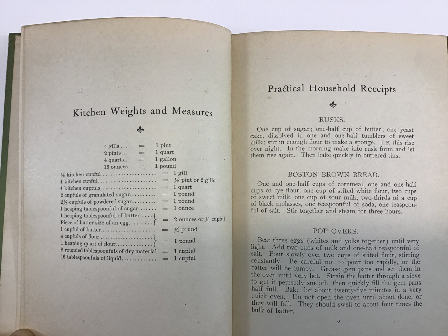 Antique Cookbook Practical Household Receipts by Louise D. Hulbert First Edition circa 1900