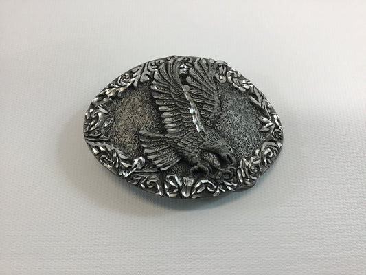 Flying Eagle Pewter Belt Buckle Vintage 1990's Ege Made in U.S.A.
