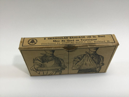 Vintage Bell System Telegraph Telephone First Aid Kit Triangular Bandage