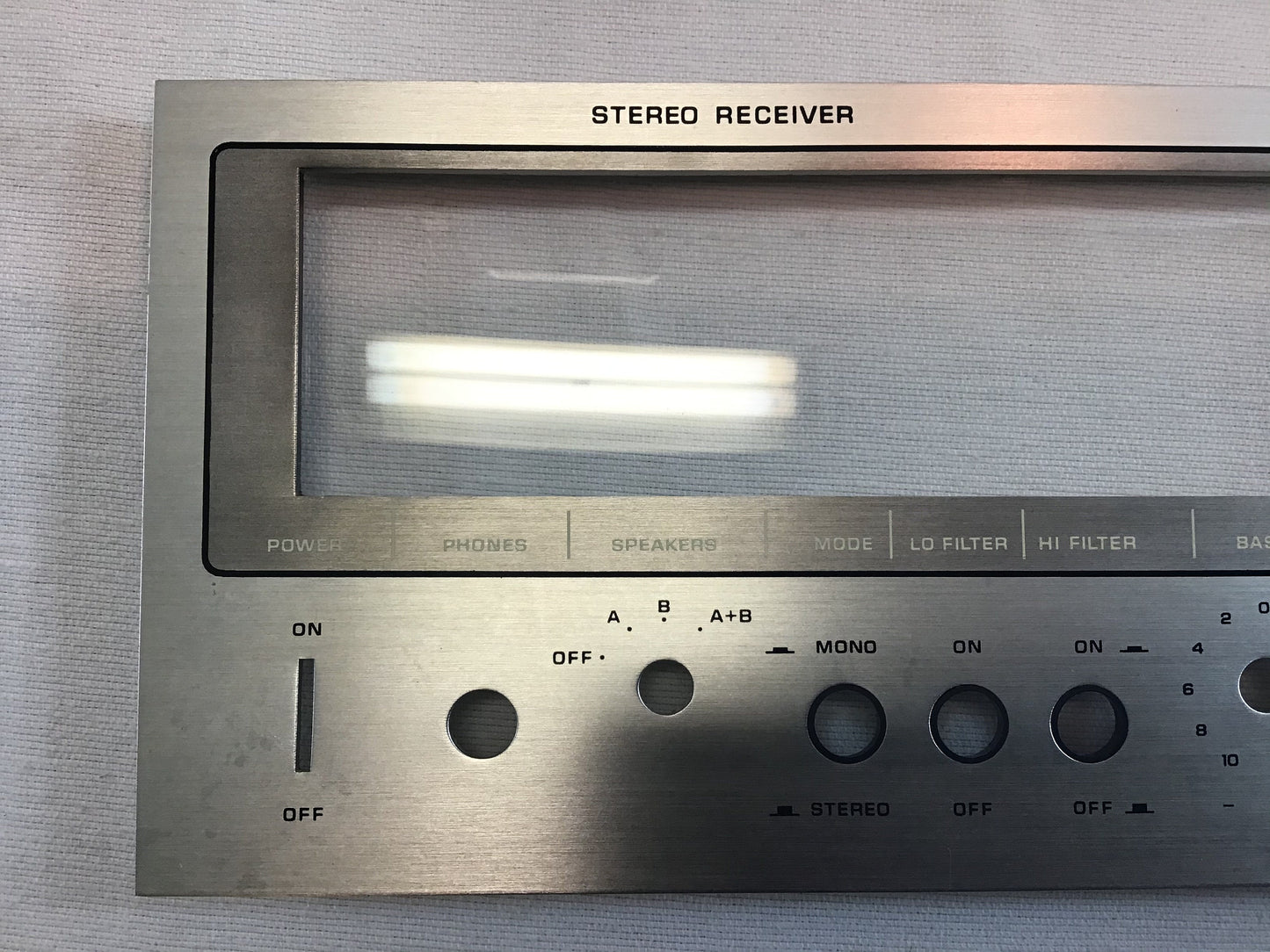 Zenith Stereo Receiver MC 7030 Faceplate Vintage Replacement Parts