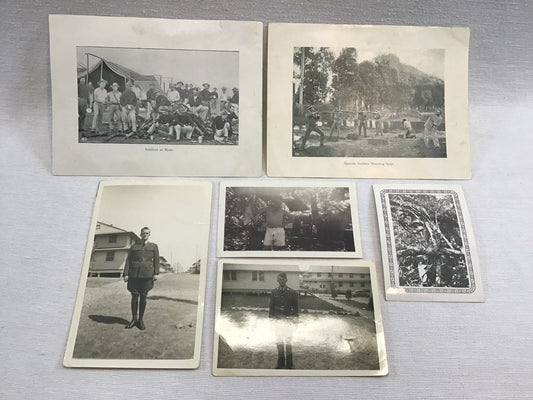 WWII Era US Military Photos Lot of 7 Vintage Snapshots