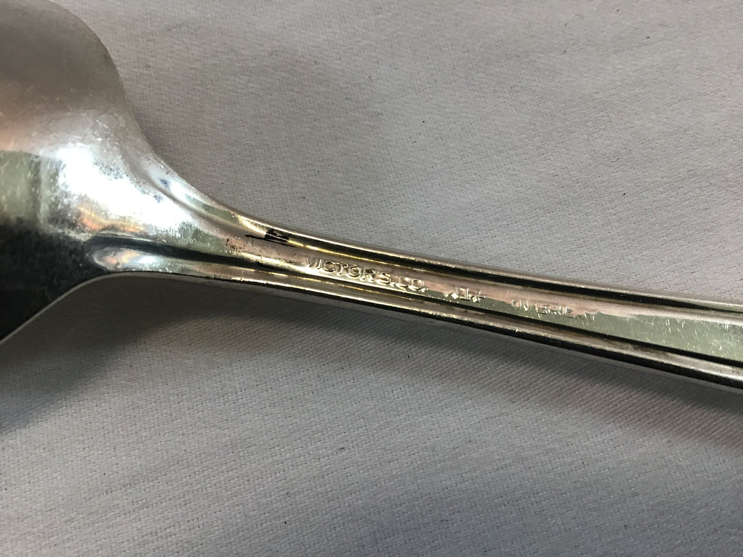 Derby Silverplate Serving Spoon Victor S. Co. A1+ Overlay IS Vintage Quality Flatware