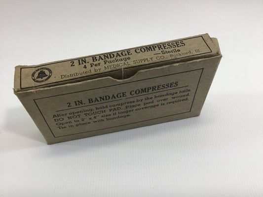 Vintage Bell System Telegraph Telephone First Aid Kit 2 inch Compresses