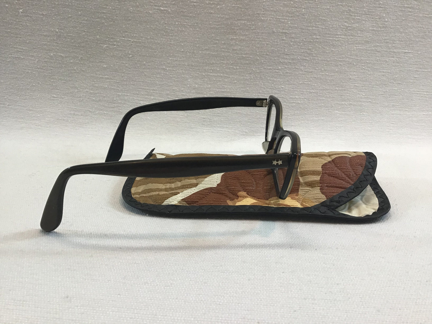 1970s Cat Eye Double Star Eyeglasses SR USA Tortoise Shell Small Narrow