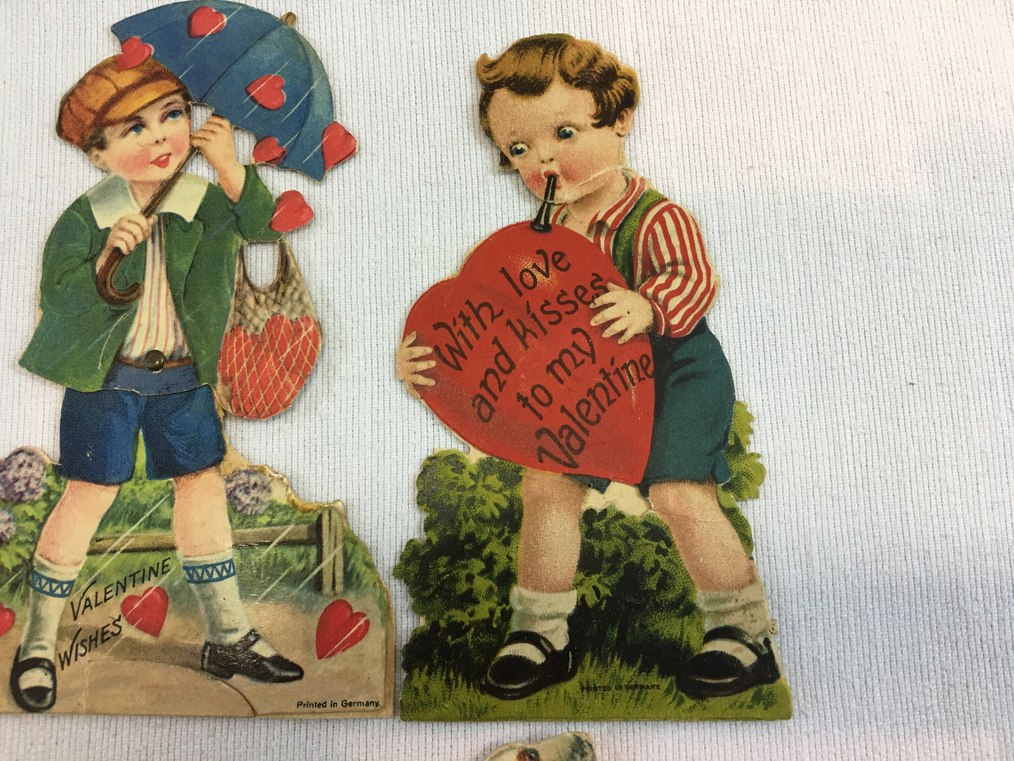 Valentines Day Cards Early Vintage 1930's Era 5 Card Collection