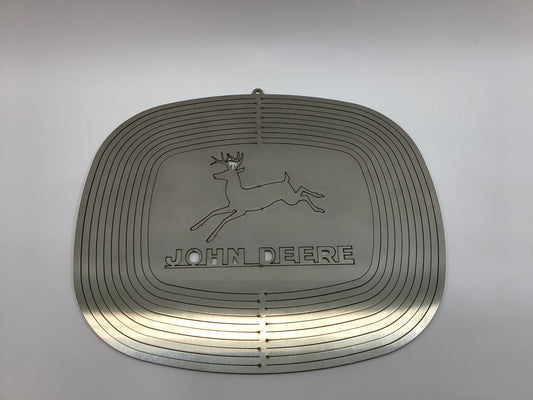 JOHN DEERE Wind Spinner Laser Cut Thick Gauge Stainless Steel Folk Art Yard Decor