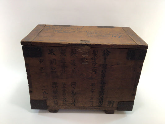 Japanese Fuse Box Vintage WWII Era Collectible Munitions Crate