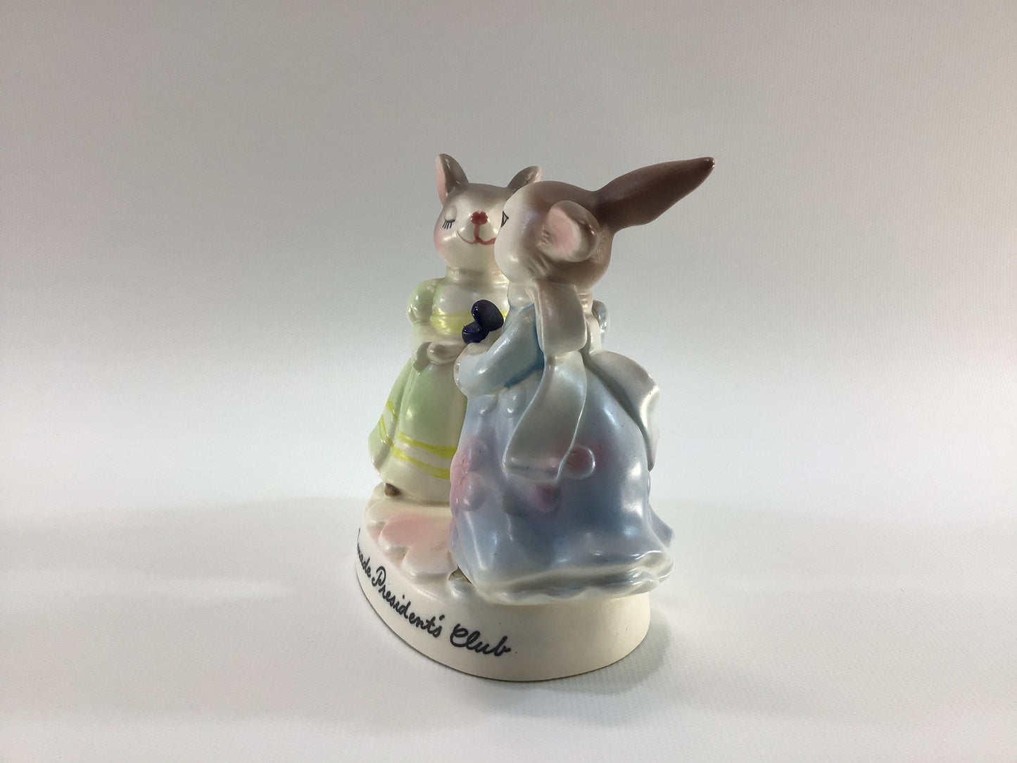 Bunny Rabbit Figurine Ceramic 1980 Avon Precious Moments Representative Award Presidents Club S