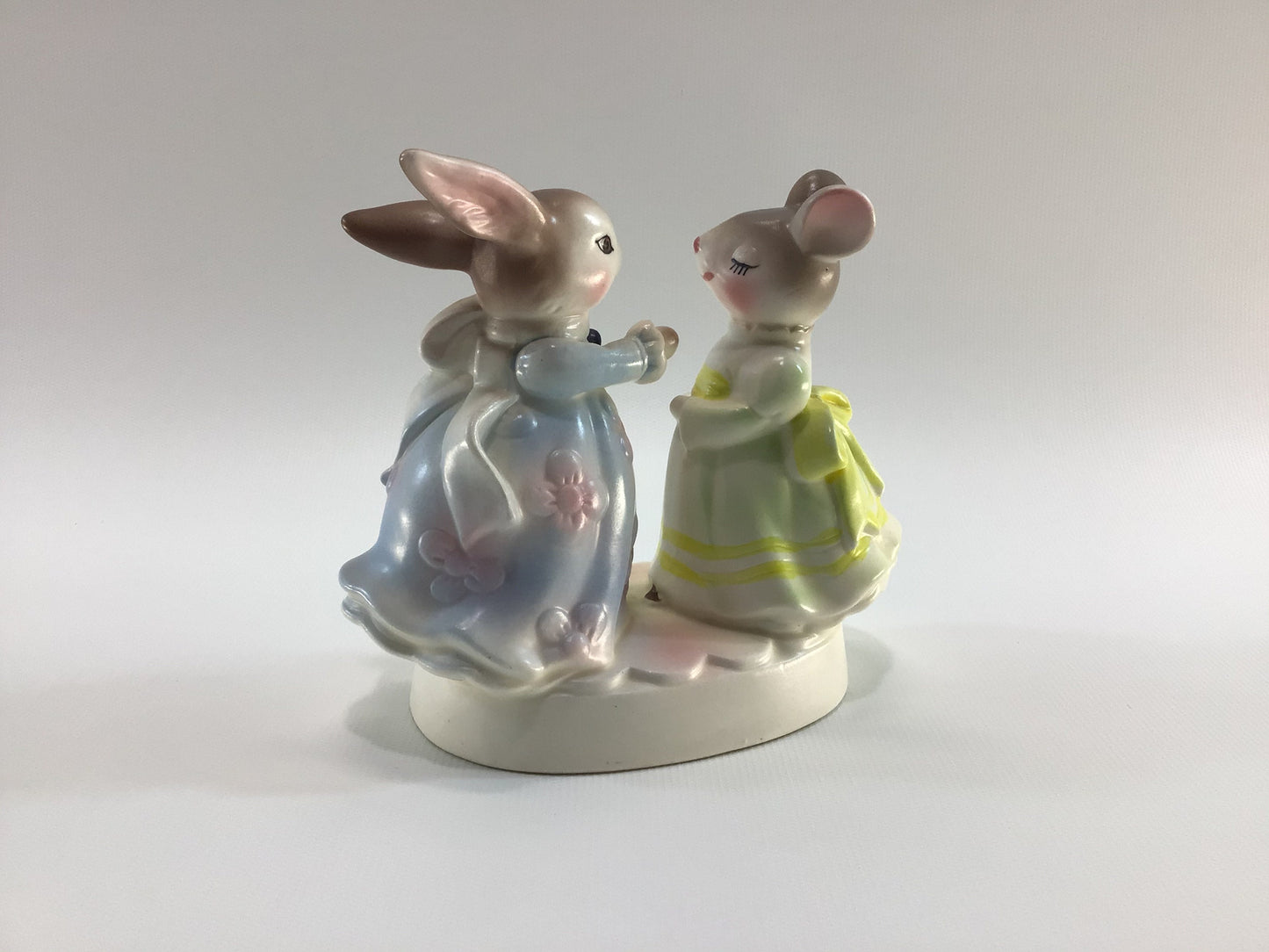 Bunny Rabbit Figurine Ceramic 1980 Avon Precious Moments Representative Award Presidents Club S