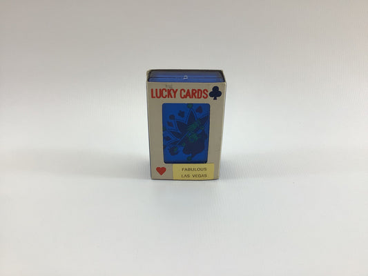 Lucky Cards Miniature Playing Cards Deck Vintage Collectible Ephemera Las Vegas Souvenir