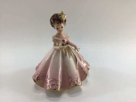 Mary Lou Ceramic Figurine Vintage 1960's era Josef Originals First Formal Series Kitschy Cute Home Decor