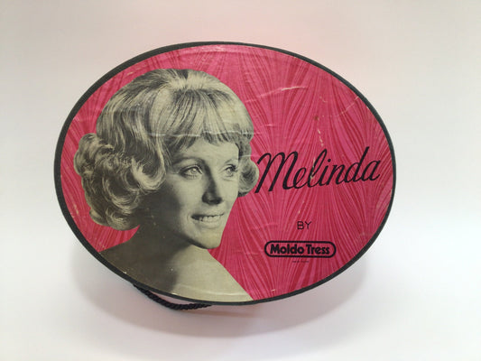 Vintage Wig Box Moldo Tress Melinda Pink Retro Decor Display