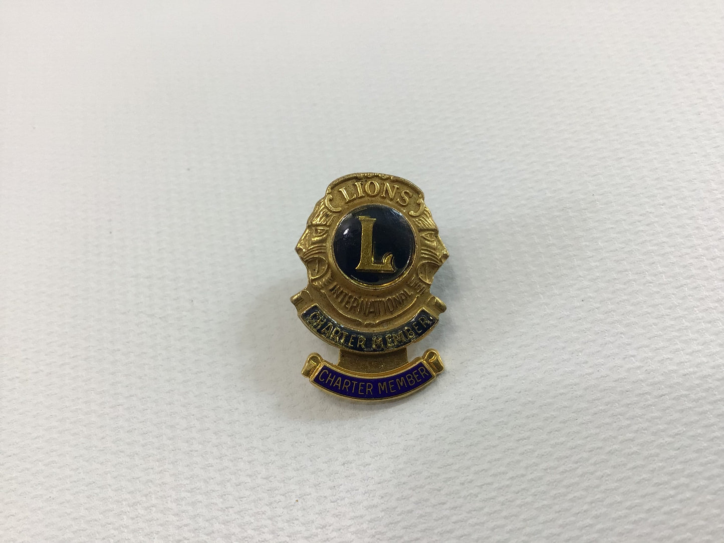 Vintage Hat Pin Lions Club International Charter Member Chevron