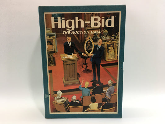 1965 High-Bid The Auction Game Bookshelf Game Vintage Minnesota Mining and Manufacturing Co Board Game